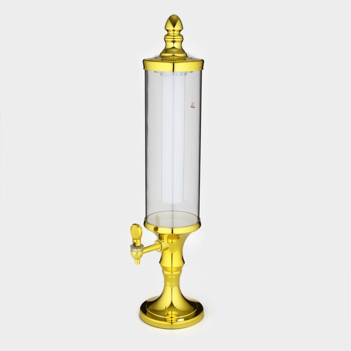 Башня пивная «Петронас», 3 л, колба с подсветкой, 2 батарейки, цвет золотой Башня пивная «Петронас», 3 л, колба с подсветкой, 2 батарейки, цвет золотой
