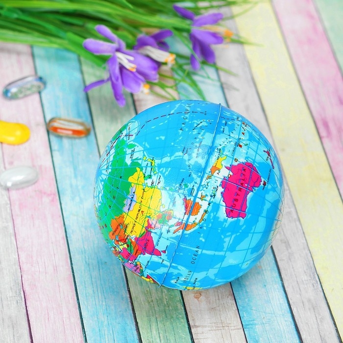 Мяч «Глобус», мягкий, 10 см Мяч «Глобус», мягкий, 10 см