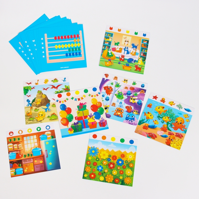 Счёты деревянные для детей с карточками Счёты деревянные для детей с карточками