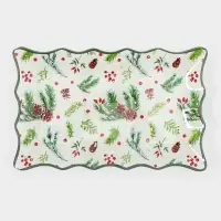 Блюдо прямоугольное "Еловые ветки" 25х15 см Блюдо прямоугольное "Еловые ветки" 25х15 см