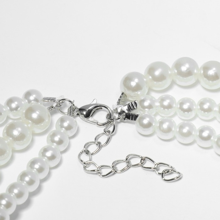 Чокер «Трио» с жемчужинами, цвет белый, 35 см Чокер «Трио» с жемчужинами, цвет белый, 35 см