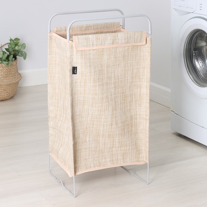 Корзина для белья, 40,5×31×75 см, цвет бежевый Корзина для белья, 40,5×31×75 см, цвет бежевый