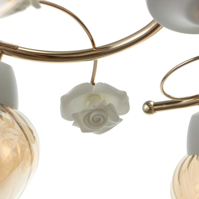 Люстра Люстра "Молла" 5хЕ27 40Вт бело-золотой 56х56х25 см BayerLux