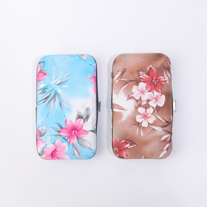 Набор маникюрный «Цветы», 6 предметов, в футляре, цвет МИКС Набор маникюрный «Цветы», 6 предметов, в футляре, цвет МИКС