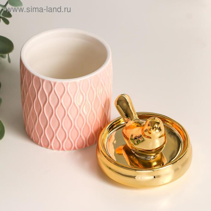 Шкатулка керамика Шкатулка керамика "Золотая птичка" 13х7,5х7,5 см