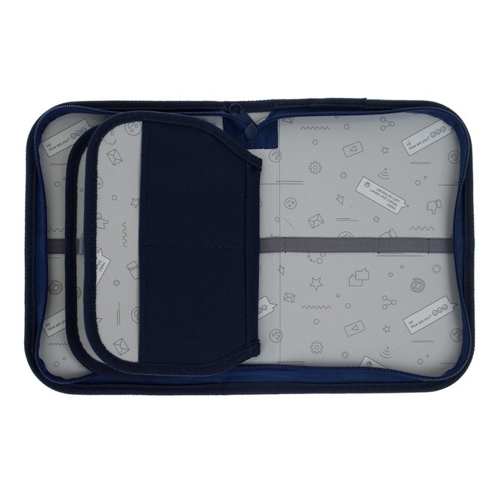 Пенал 3 секции, вкладка внутри, 140 х 210 х 40 мм, тканевый, Calligrata TOP Block  Пенал 3 секции, вкладка внутри, 140 х 210 х 40 мм, тканевый, Calligrata TOP Block "Милый котик"