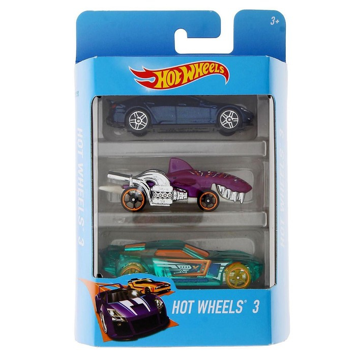 Набор машинок Hot Wheels, в наборе - 3 шт, МИКС Набор машинок Hot Wheels, в наборе - 3 шт, МИКС