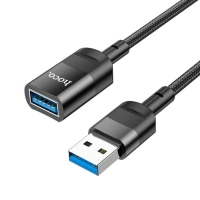 Кабель-удлинитель Hoco U107, USB-USB, USB3.0, 1.2 метра, черный