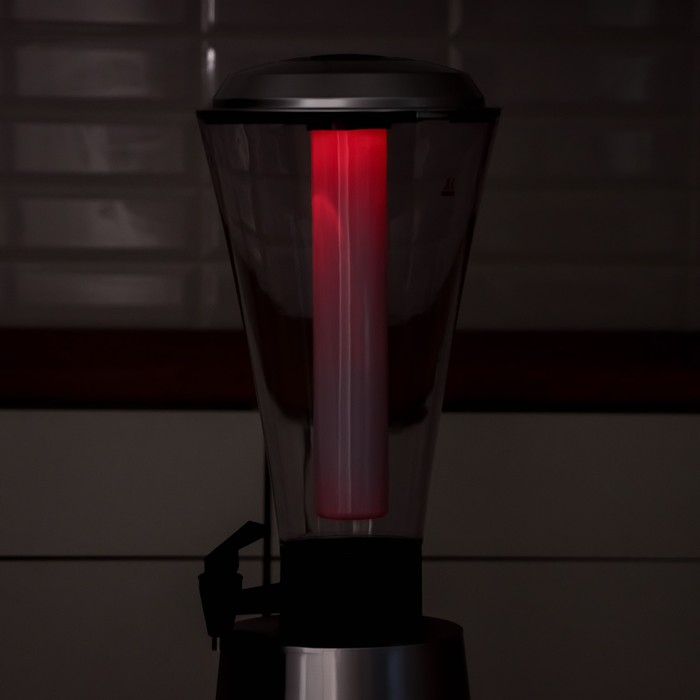 Башня пивная «Металлик», 3 л, колба с подсветкой, 2 батарейки, цвет серебристый Башня пивная «Металлик», 3 л, колба с подсветкой, 2 батарейки, цвет серебристый