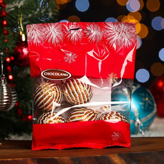 Новый год. Фигурки из молочного шоколада Новый год. Фигурки из молочного шоколада "Шарики", в пакете, 63 г