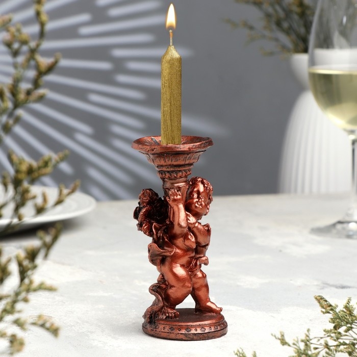 Подсвечник Подсвечник "Ангелок", d-2 см, на одну свечу, 6 х 12.8 см