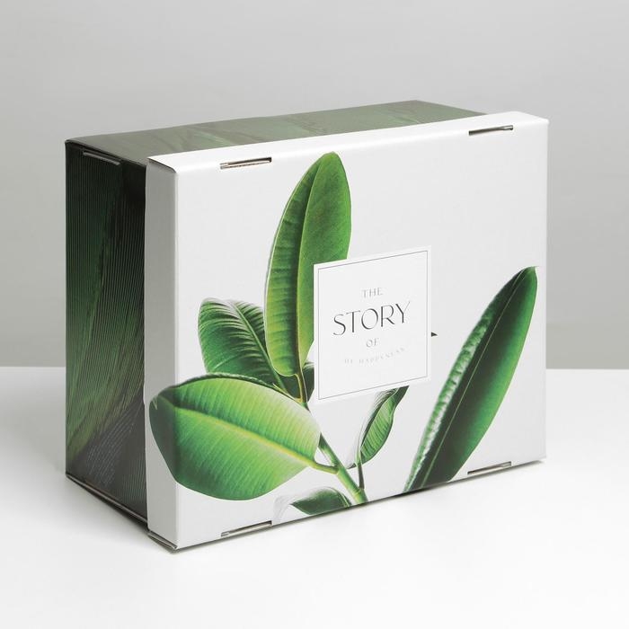 Коробка подарочная складная, упаковка, «Листья», 31 х 25.5 х 16 см Коробка подарочная складная, упаковка, «Листья», 31 х 25.5 х 16 см