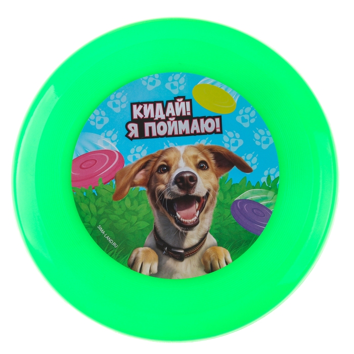 Фрисби, летающая тарелка 18см «Песик» в пакете, МИКС Фрисби, летающая тарелка 18см «Песик» в пакете, МИКС