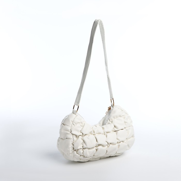 Сумка-багет на молнии, цвет белый Сумка-багет на молнии, цвет белый