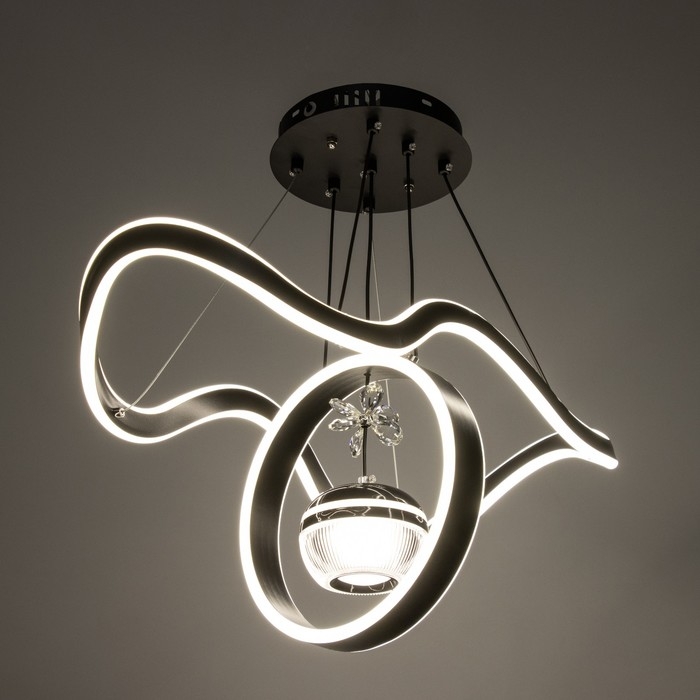 Светильник с ПДУ Светильник с ПДУ "Вива" LED 180Вт 3000-6000К черный 63х29х15-115 см