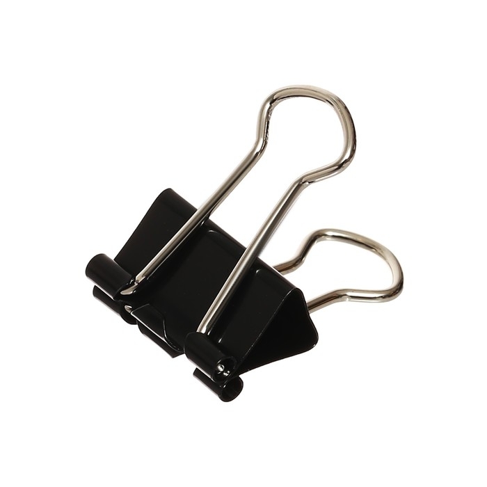 Зажимы для бумаг 19 мм, 12 штук, чёрные Зажимы для бумаг 19 мм, 12 штук, чёрные