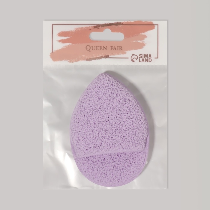 Спонж для умывания «Капелька», 9 × 6 см, с карманом, цвет МИКС