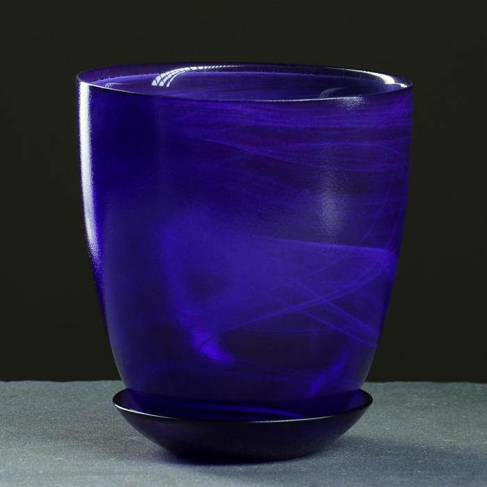 Горшок цветочный №4, алебастр, лиловый, 2 л Горшок цветочный №4, алебастр, лиловый, 2 л