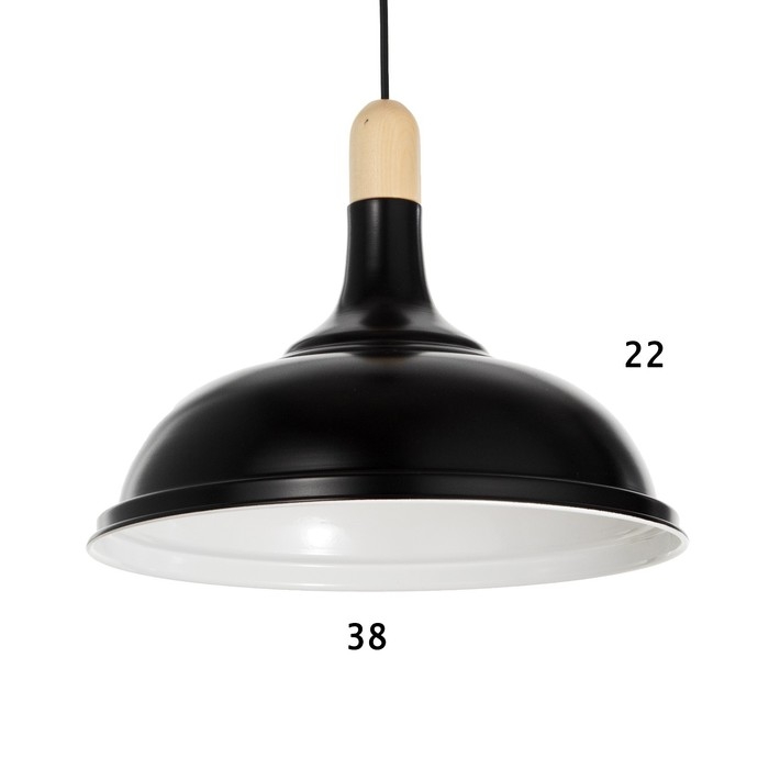 Люстра подвес Люстра подвес "Дардо" 1х40Вт Е27 черный/коричневый 38,5х38,5х70см