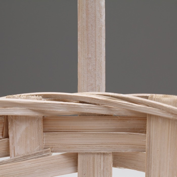 Корзина плетеная, D17 х 9 х 30 см, белая, бамбук Корзина плетеная, D17 х 9 х 30 см, белая, бамбук