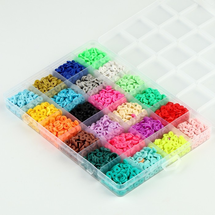 Набор для создания украшений, 24 цвета, 2 лески, шармы Набор для создания украшений, 24 цвета, 2 лески, шармы