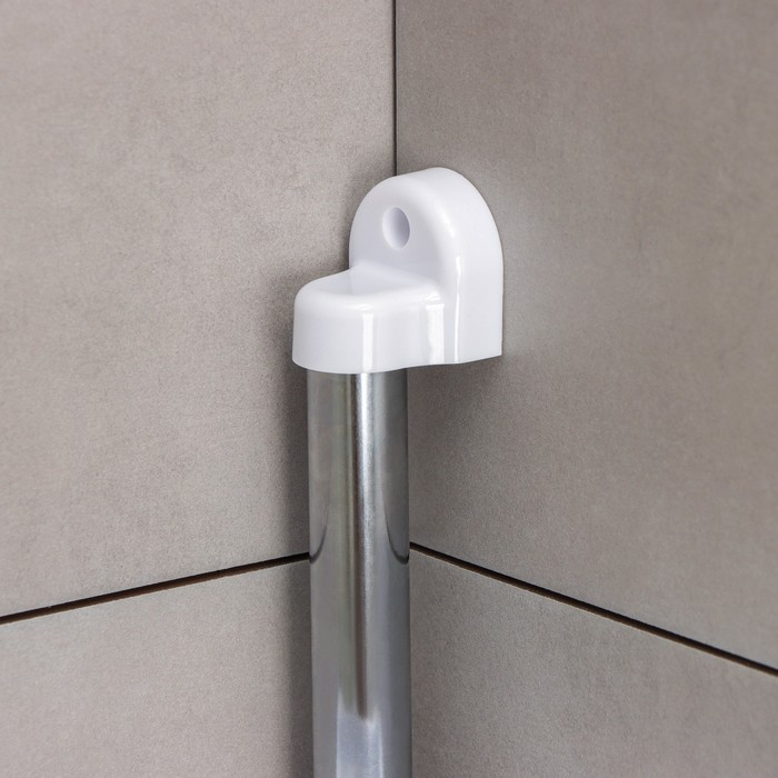 Полка угловая 4-х ярусная «Элансия», 24×24×98,2 см, цвет белый Полка угловая 4-х ярусная «Элансия», 24×24×98,2 см, цвет белый