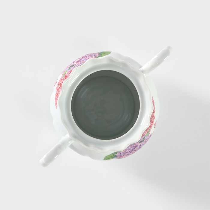 Сахарница фарфоровая «Сирень», 550 мл, с крышкой Сахарница фарфоровая «Сирень», 550 мл, с крышкой