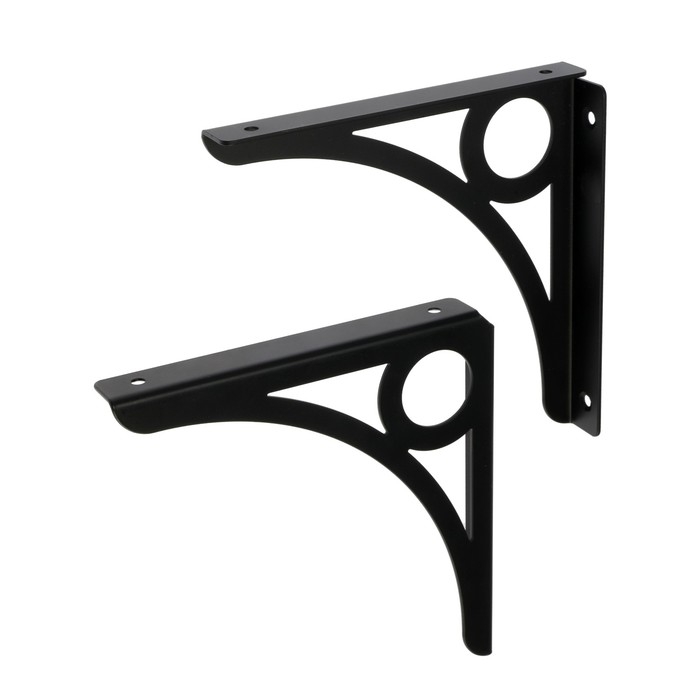 Кронштейн DECOR, 195х195, 2 шт, цвет черный Кронштейн DECOR, 195х195, 2 шт, цвет черный