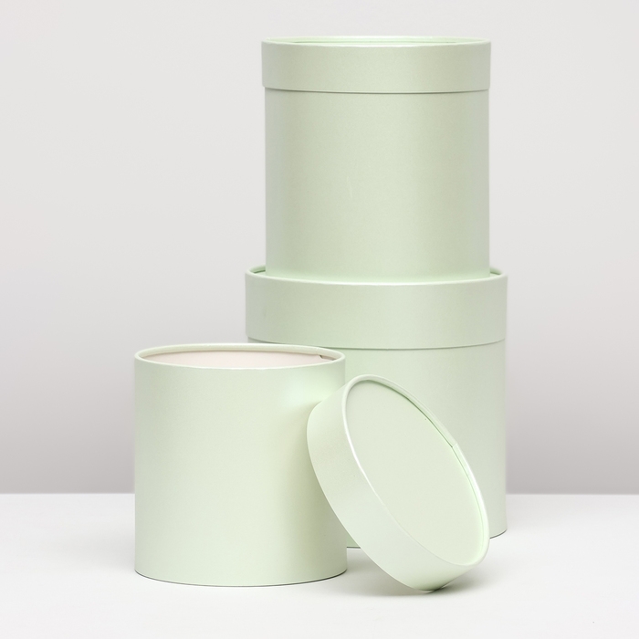 Набор коробок 3 в 1 без окна, мятный 21 х 21 - 16 х 16 см