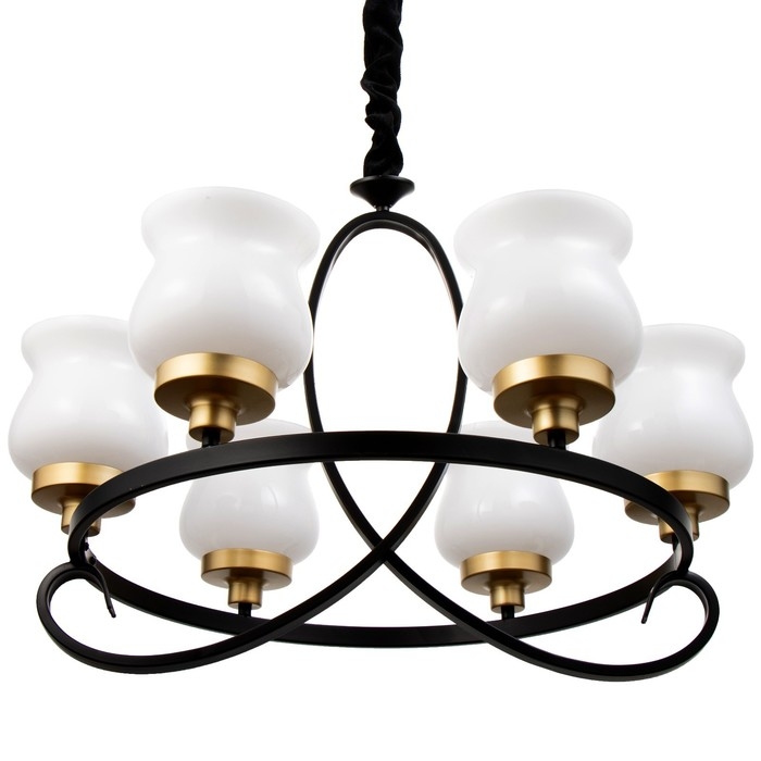 Люстра Люстра "Кантри" 5х40Вт Е27 черно-золотой 60х60х50 см BayerLux