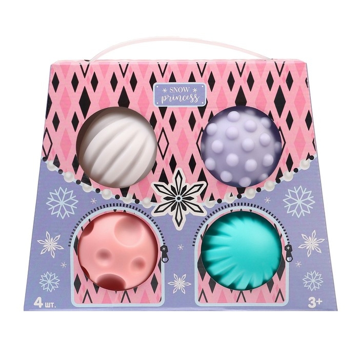 Подарочный набор развивающих мячиков «Холодное сердце», 4 шт., новогодняя подарочная упаковка, Крошка Я Подарочный набор развивающих мячиков «Холодное сердце», 4 шт., новогодняя подарочная упаковка, Крошка Я