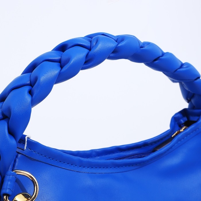 Сумка-багет на молнии, цвет синий Сумка-багет на молнии, цвет синий