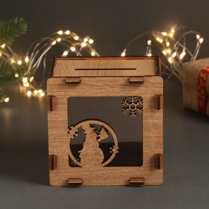 Новогодняя копилка  Новогодняя копилка "Снеговик" 12х12х9 см