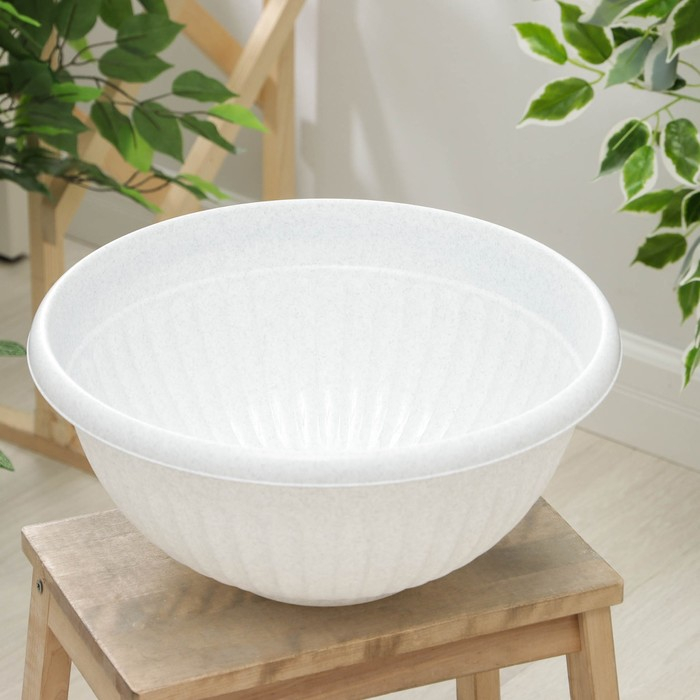 Горшок-миска «Ливия», 11,5 л, цвет мраморный Горшок-миска «Ливия», 11,5 л, цвет мраморный