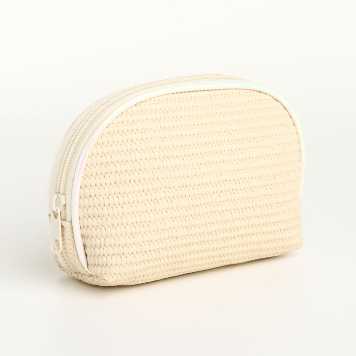 Набор косметичек 2 в 1 на молнии, цвет бежевый