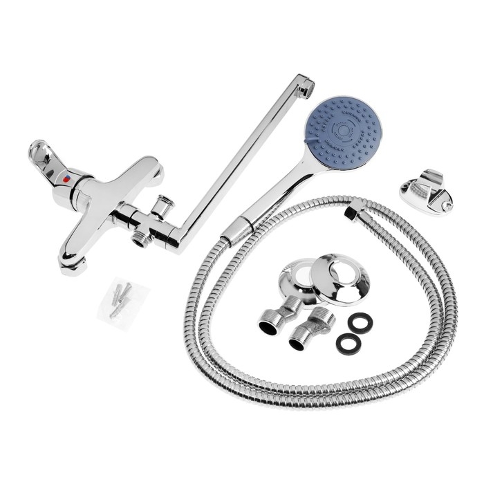 Смеситель для ванны ZEIN Z3378, картридж 35 мм, с душевым набором, лейка 4 режима, хром Смеситель для ванны ZEIN Z3378, картридж 35 мм, с душевым набором, лейка 4 режима, хром