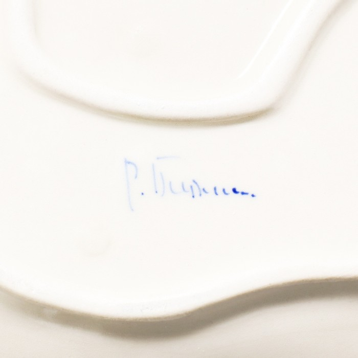 Поднос большой, гжель, фарфор, 36х26 см Поднос большой, гжель, фарфор, 36х26 см