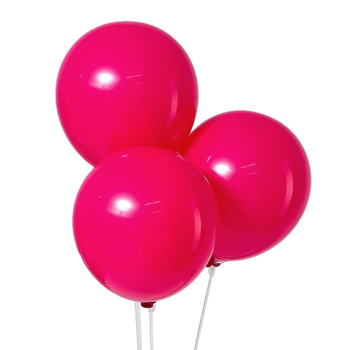 Шар латексный 12 Шар латексный 12", пастель, в наборе 5 шт., цвет фуксия