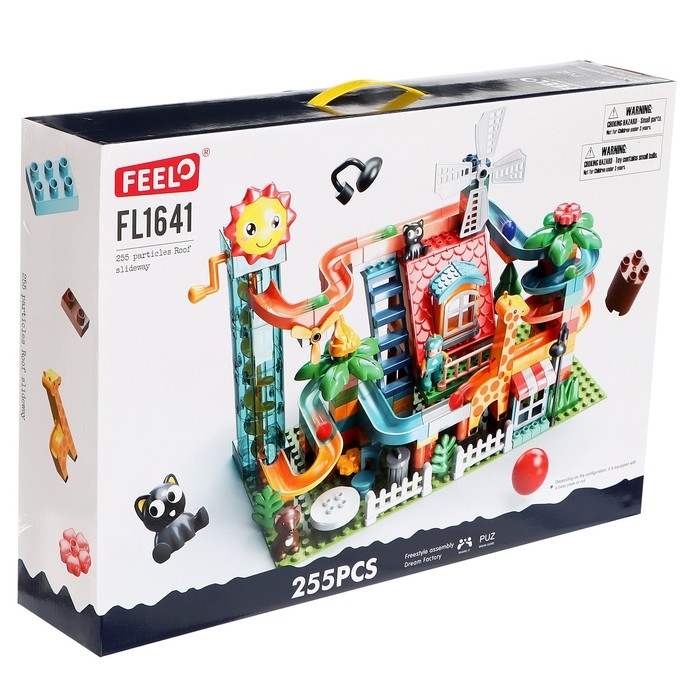 Конструктор Шарики «Зоо-горка», 255 деталей Конструктор Шарики «Зоо-горка», 255 деталей