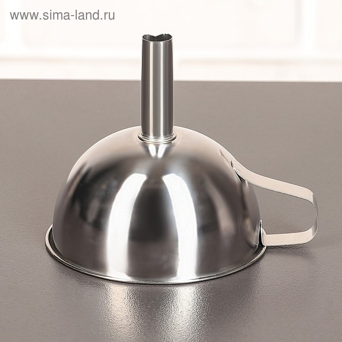 Воронка из нержавеющей стали, d=11 см, с ручкой Воронка из нержавеющей стали, d=11 см, с ручкой