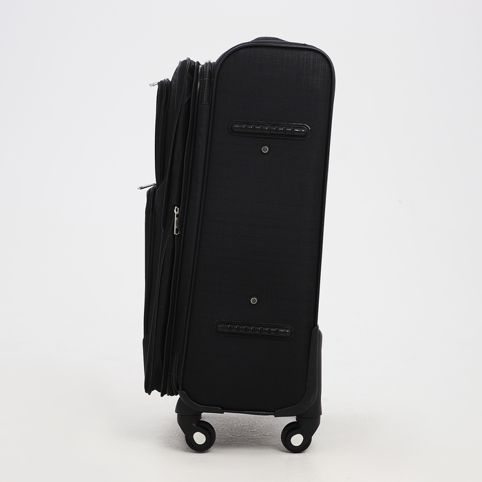 Чемодан средний 52 л (M), отдел на молнии, кодовый замок, с расширением, цвет чёрный Чемодан средний 52 л (M), отдел на молнии, кодовый замок, с расширением, цвет чёрный