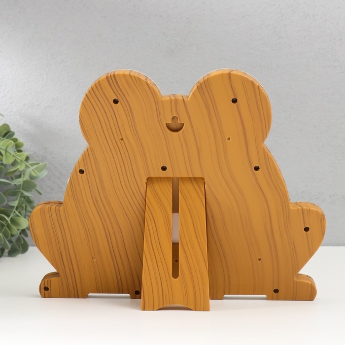 Фоторамка пластик 10х15 см "Лягуха" под дерево МИКС 21х26,5 см