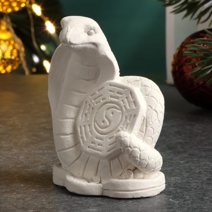 Новый год. Символ 2025. Фигура для раскраски  Новый год. Символ 2025. Фигура для раскраски "Змея Инь-Ян" 6х5х4см