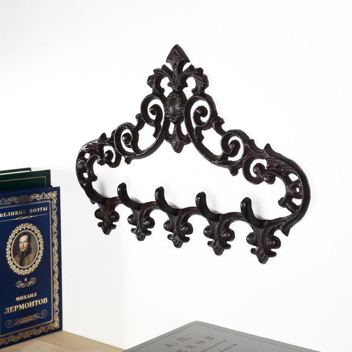 Крючки декоративные металл Крючки декоративные металл "Медальон с узорами" 23х32х4,5 см