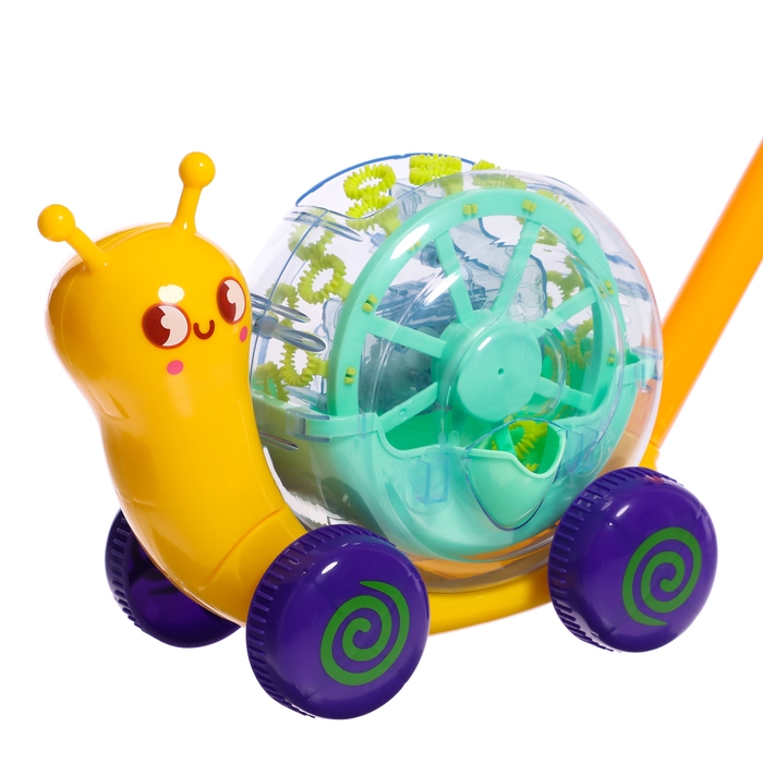 Каталка-генератор мыльных пузырей «Улитка», на палке Каталка-генератор мыльных пузырей «Улитка», на палке