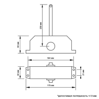 Доводчик дверной ТУНДРА D60BR, до 60 кг, коричневый