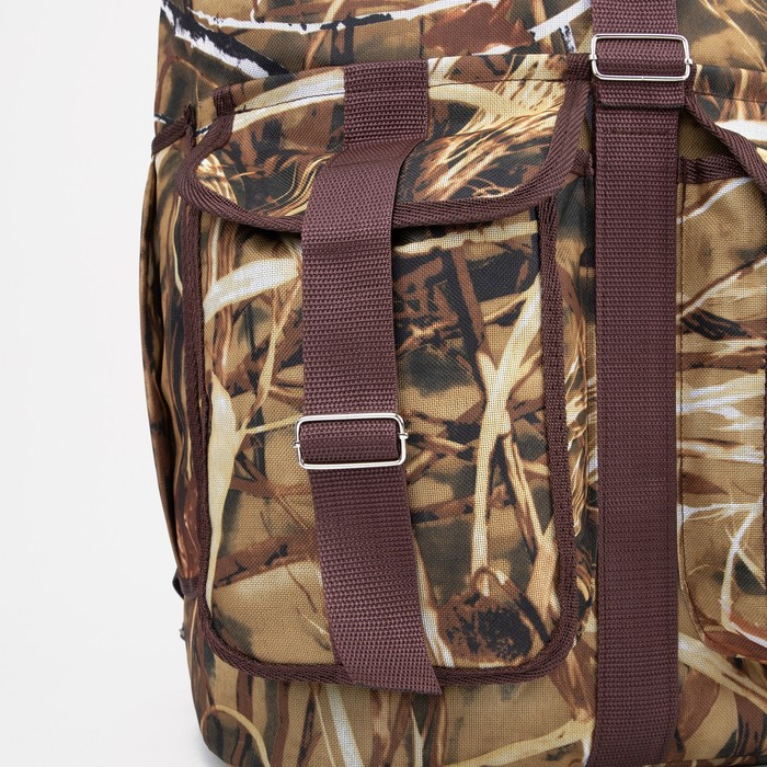 Рюкзак туристический, 55 л, отдел на шнурке, 4 наружных кармана, «ЗФТС», цвет коричневый/камуфляж Рюкзак туристический, 55 л, отдел на шнурке, 4 наружных кармана, «ЗФТС», цвет коричневый/камуфляж