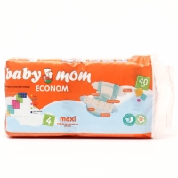 Подгузники для детей «Baby Mom» Econom 4, (7-18 кг), 40 шт