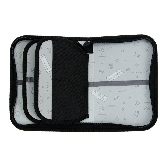 Пенал 3 секции, вкладка внутри, 140 х 210 х 40 мм, тканевый, Calligrata TOP Block Пенал 3 секции, вкладка внутри, 140 х 210 х 40 мм, тканевый, Calligrata TOP Block "Маска"