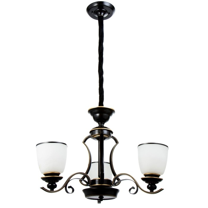 Люстра Люстра "Аруна" 3х40Вт Е27 черный 62х62х46 см BayerLux